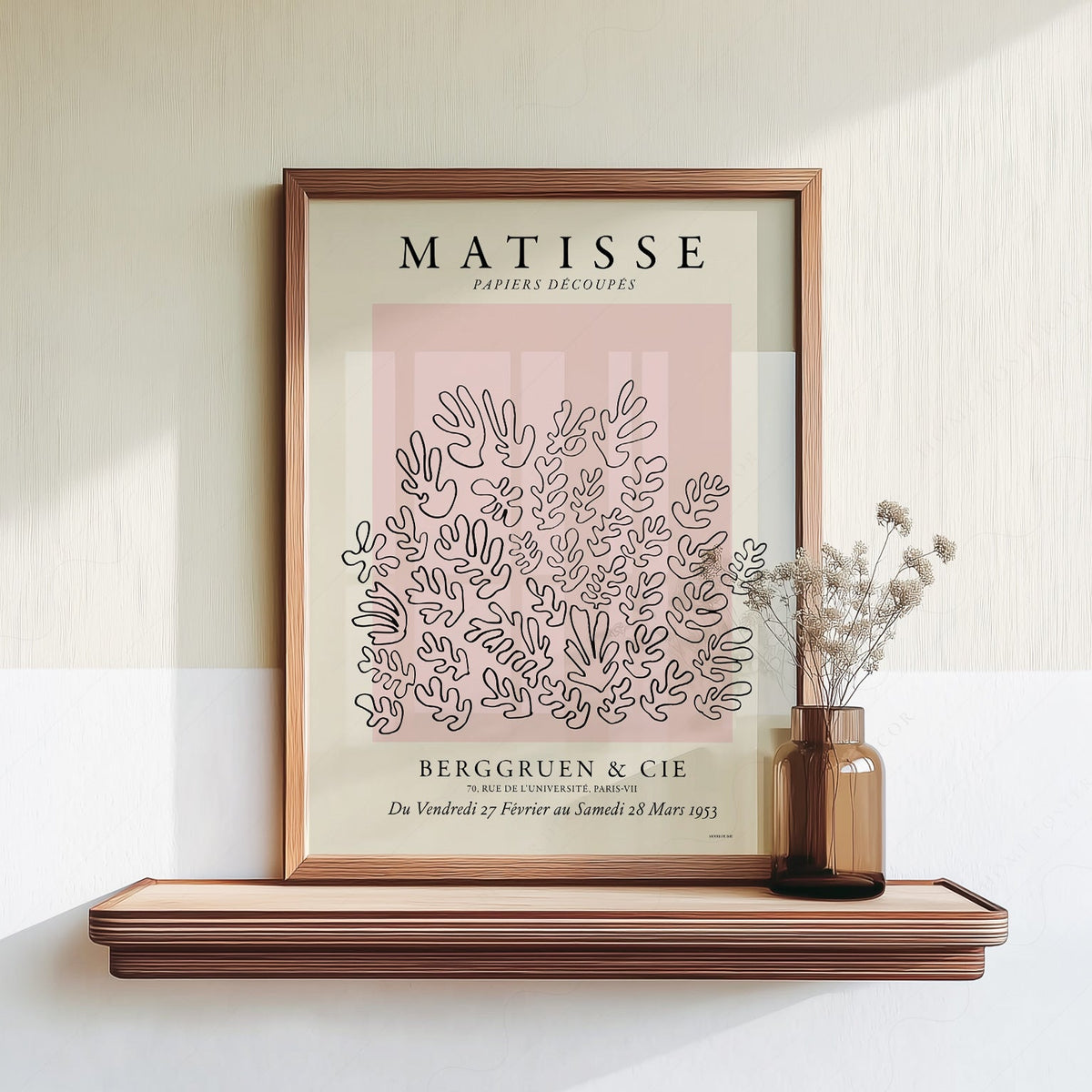 Henri Matisse Papiers Découpés Exhibition Poster – Pink Coral Art Print