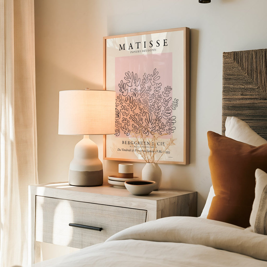 Henri Matisse Papiers Découpés Exhibition Poster – Pink Coral Art Print