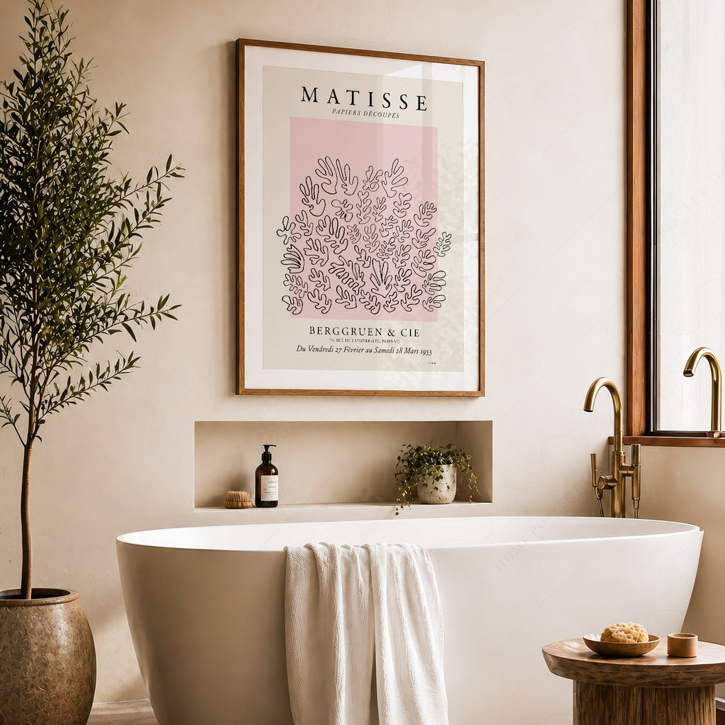 Henri Matisse Papiers Découpés Exhibition Poster – Pink Coral Art Print