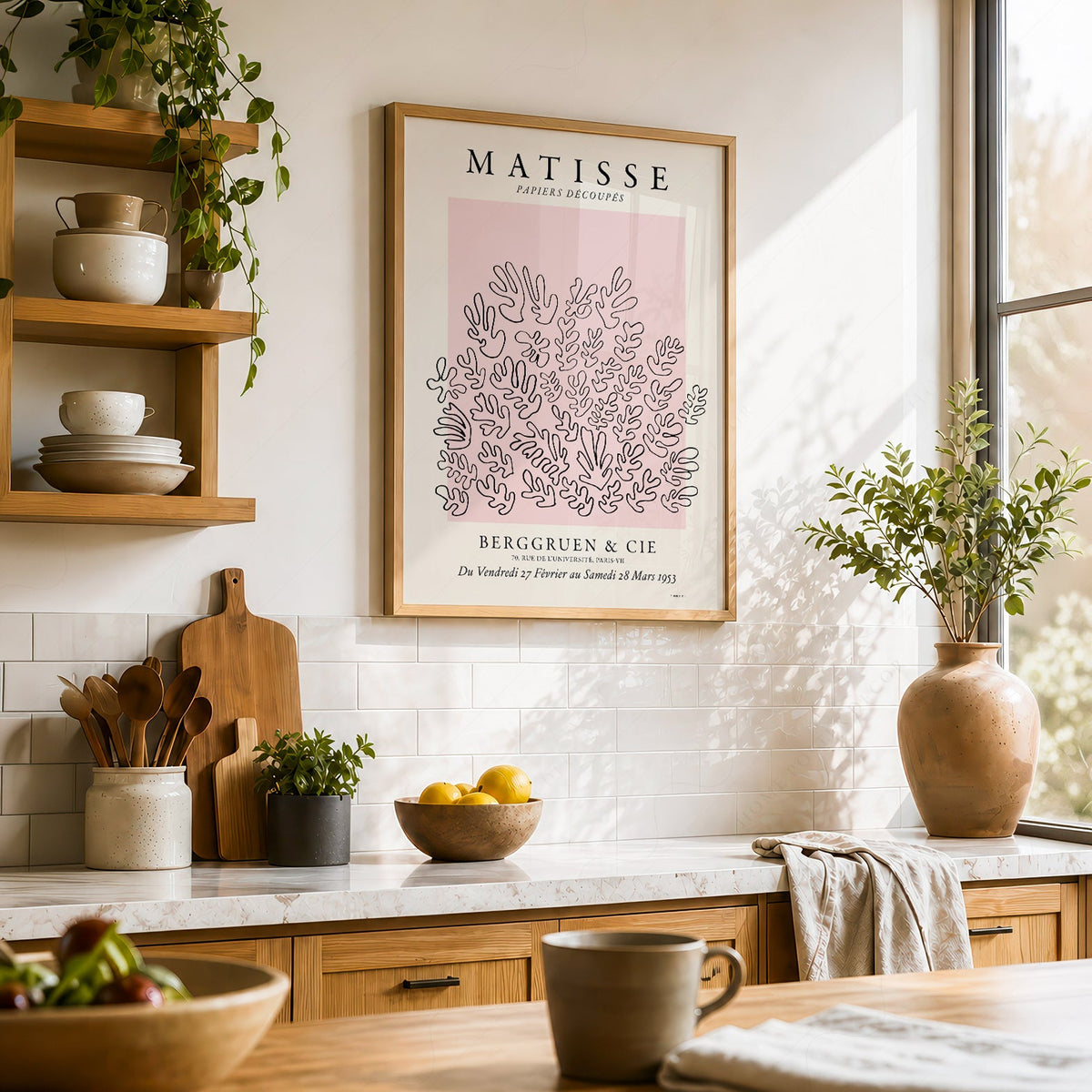 Henri Matisse Papiers Découpés Exhibition Poster – Pink Coral Art Print
