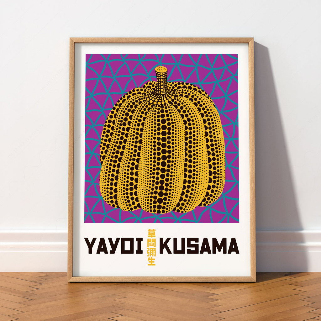 Yayoi Kusama Pumpkin Art Print – Contemporary Japanese Wall Art Poster