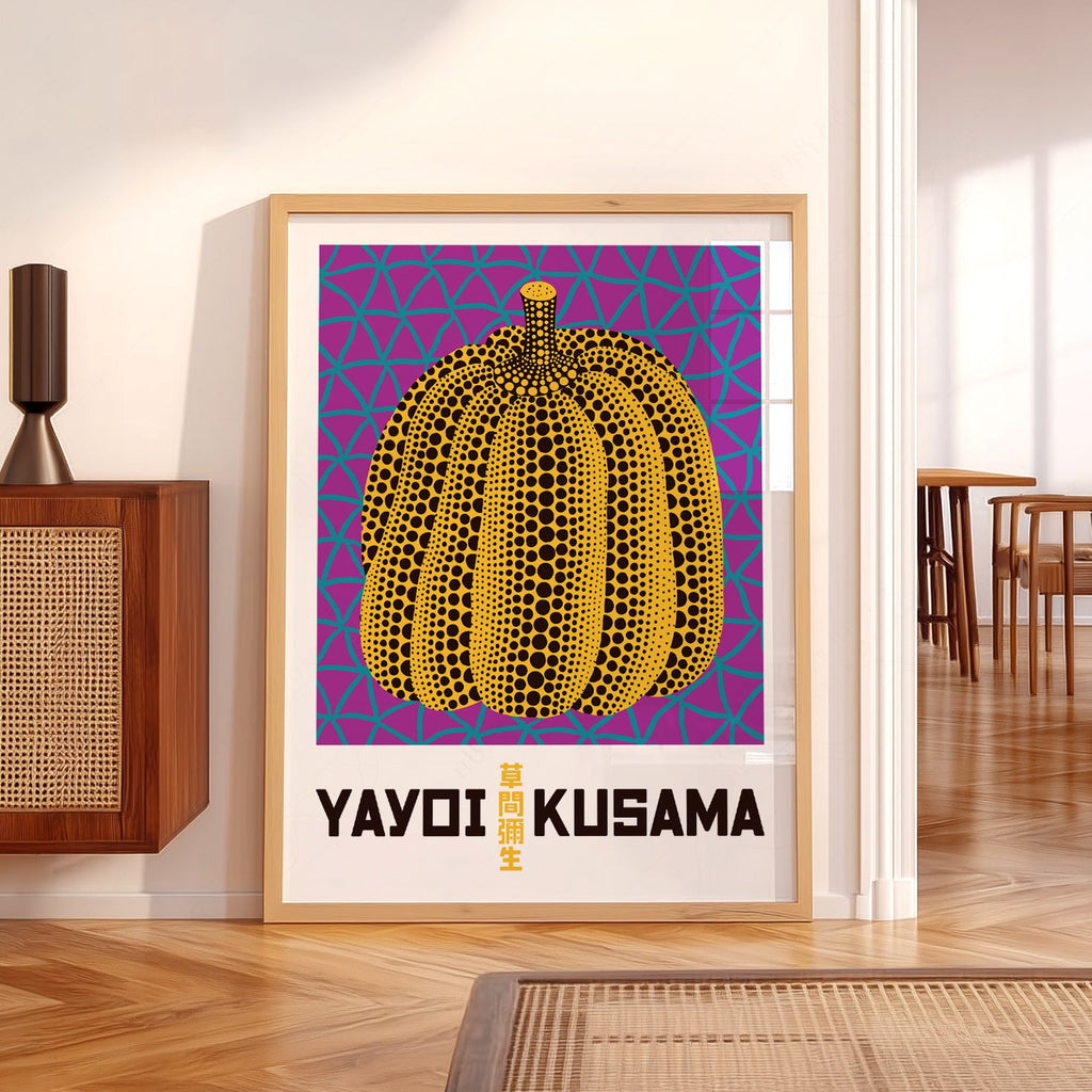 Yayoi Kusama Pumpkin Art Print – Contemporary Japanese Wall Art Poster