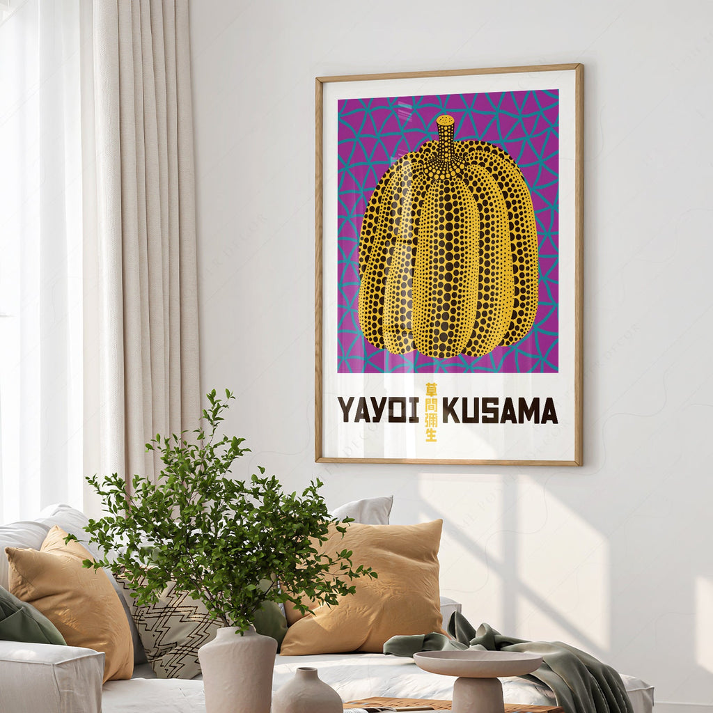 Yayoi Kusama Pumpkin Art Print – Contemporary Japanese Wall Art Poster
