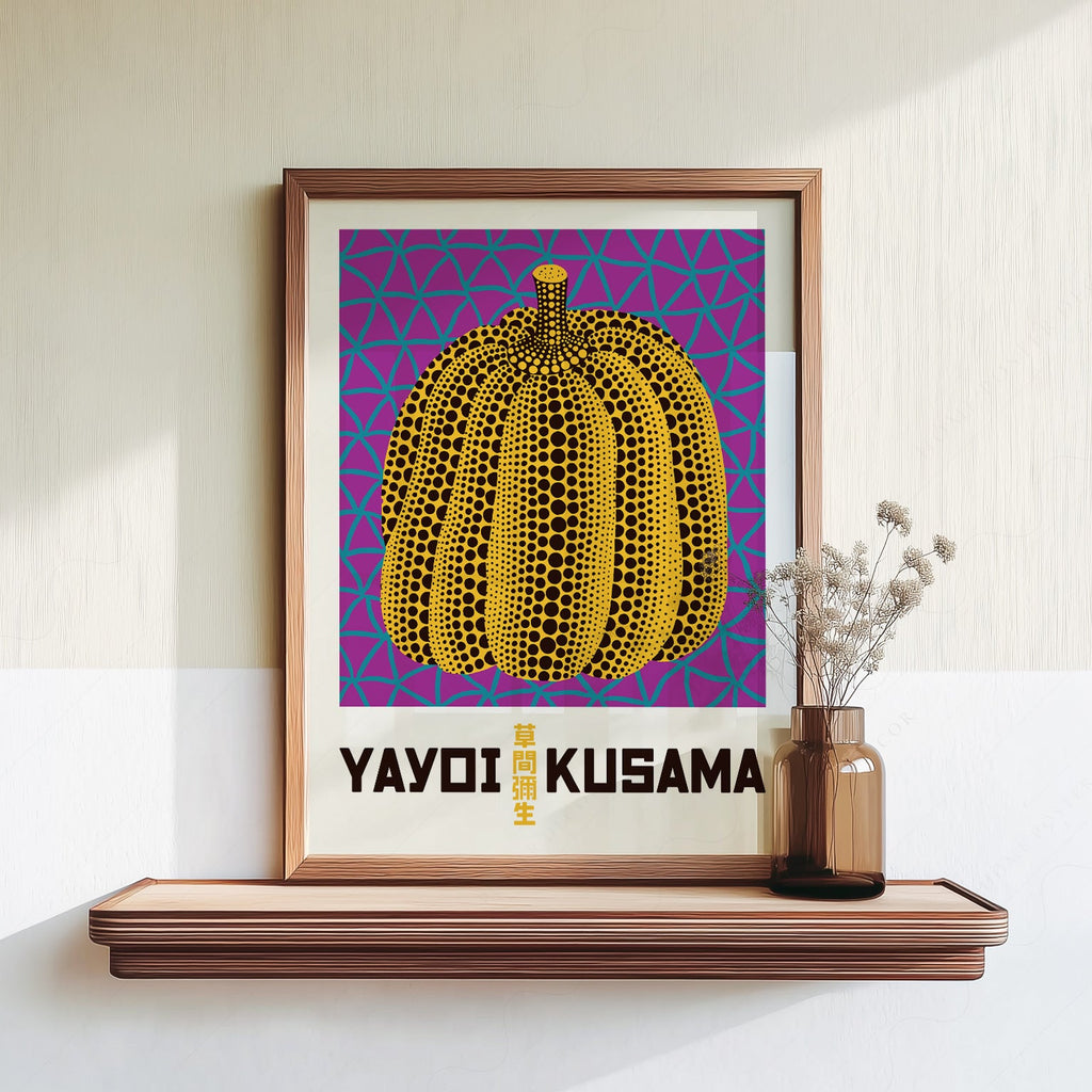 Yayoi Kusama Pumpkin Art Print – Contemporary Japanese Wall Art Poster