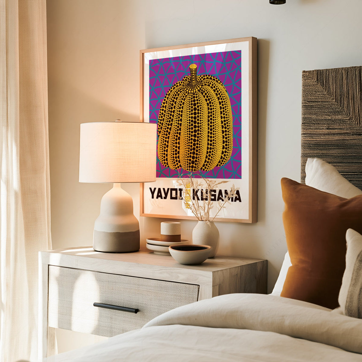 Yayoi Kusama Pumpkin Art Print – Contemporary Japanese Wall Art Poster