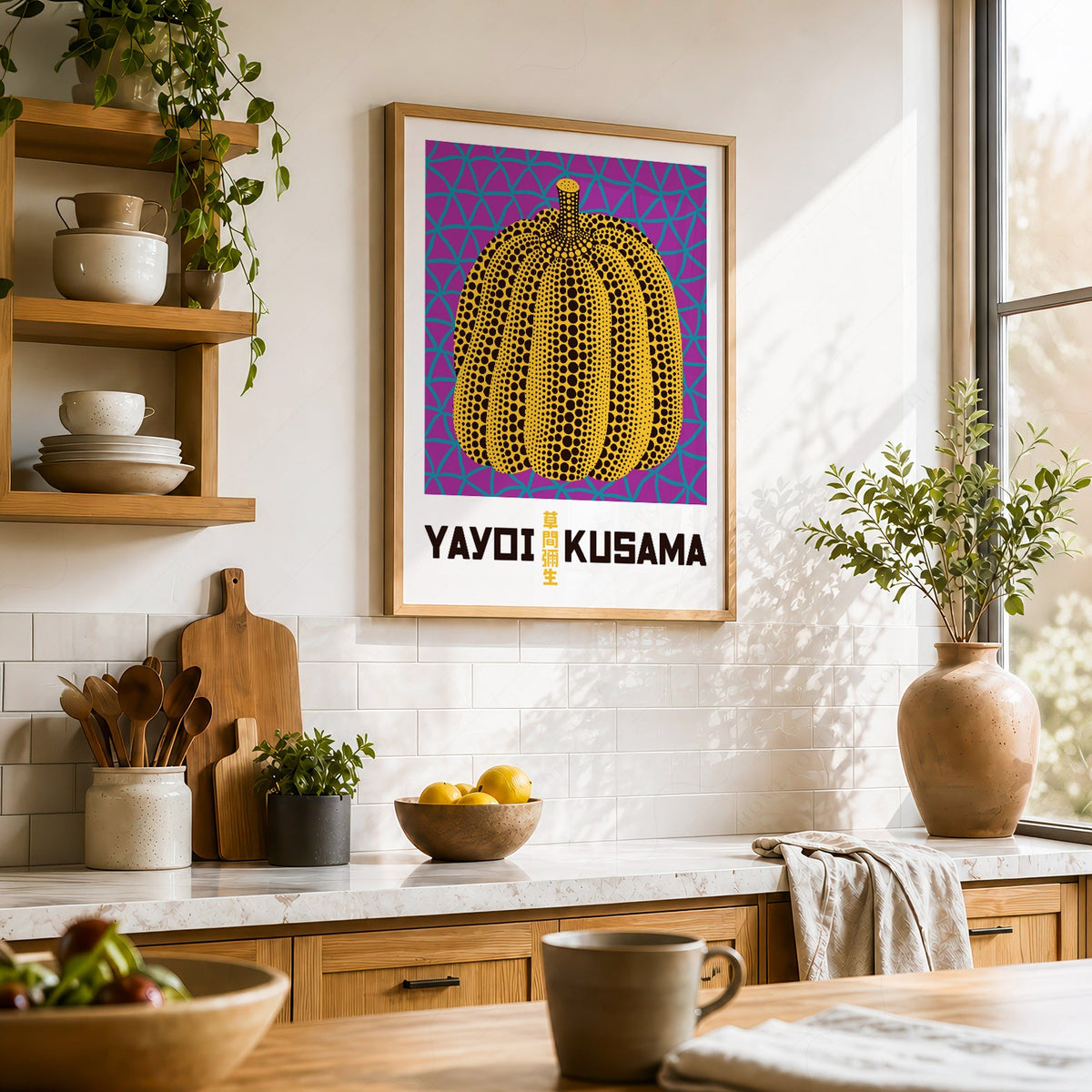 Yayoi Kusama Pumpkin Art Print – Contemporary Japanese Wall Art Poster