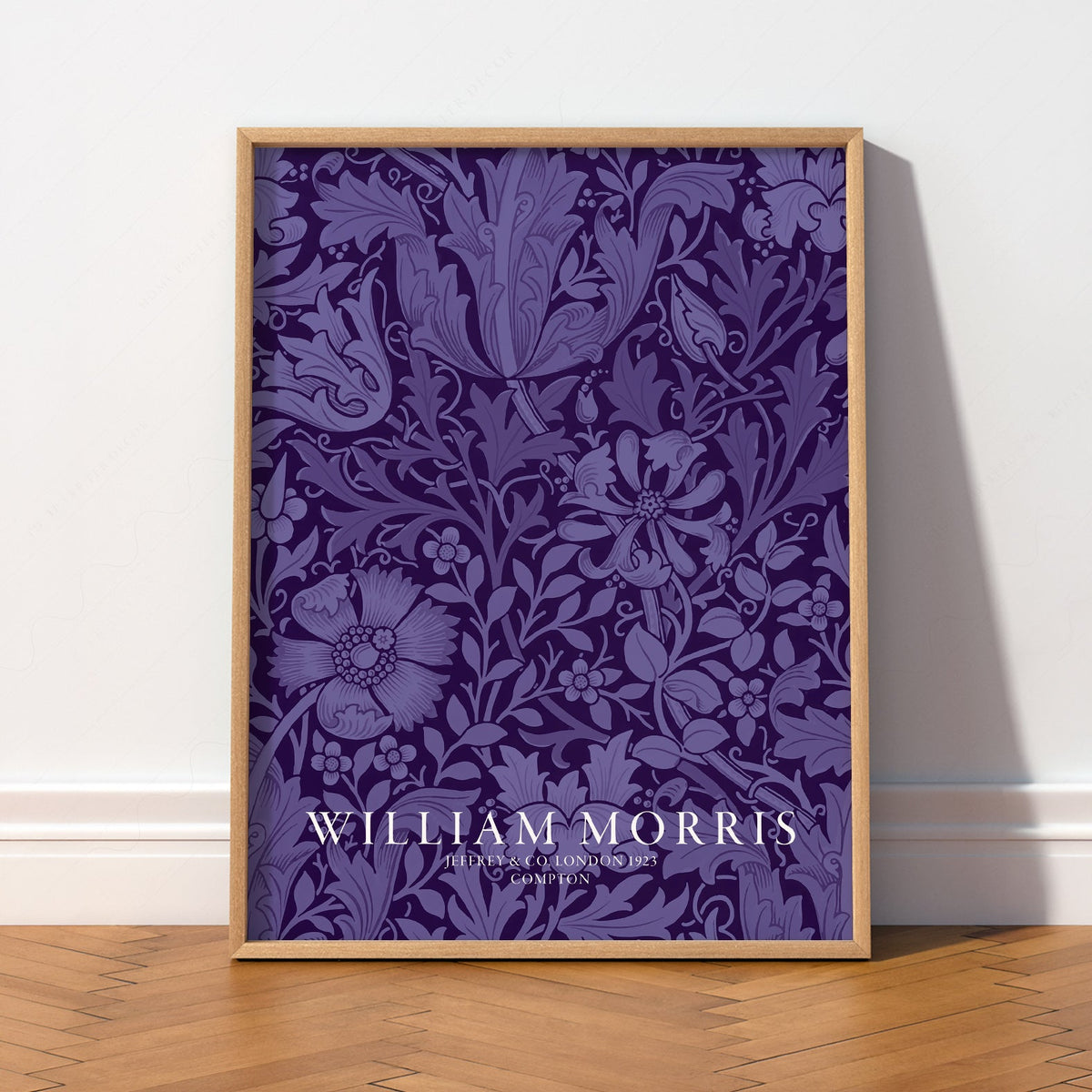 William Morris Compton Art Print – Purple Botanical Wall Art Poster