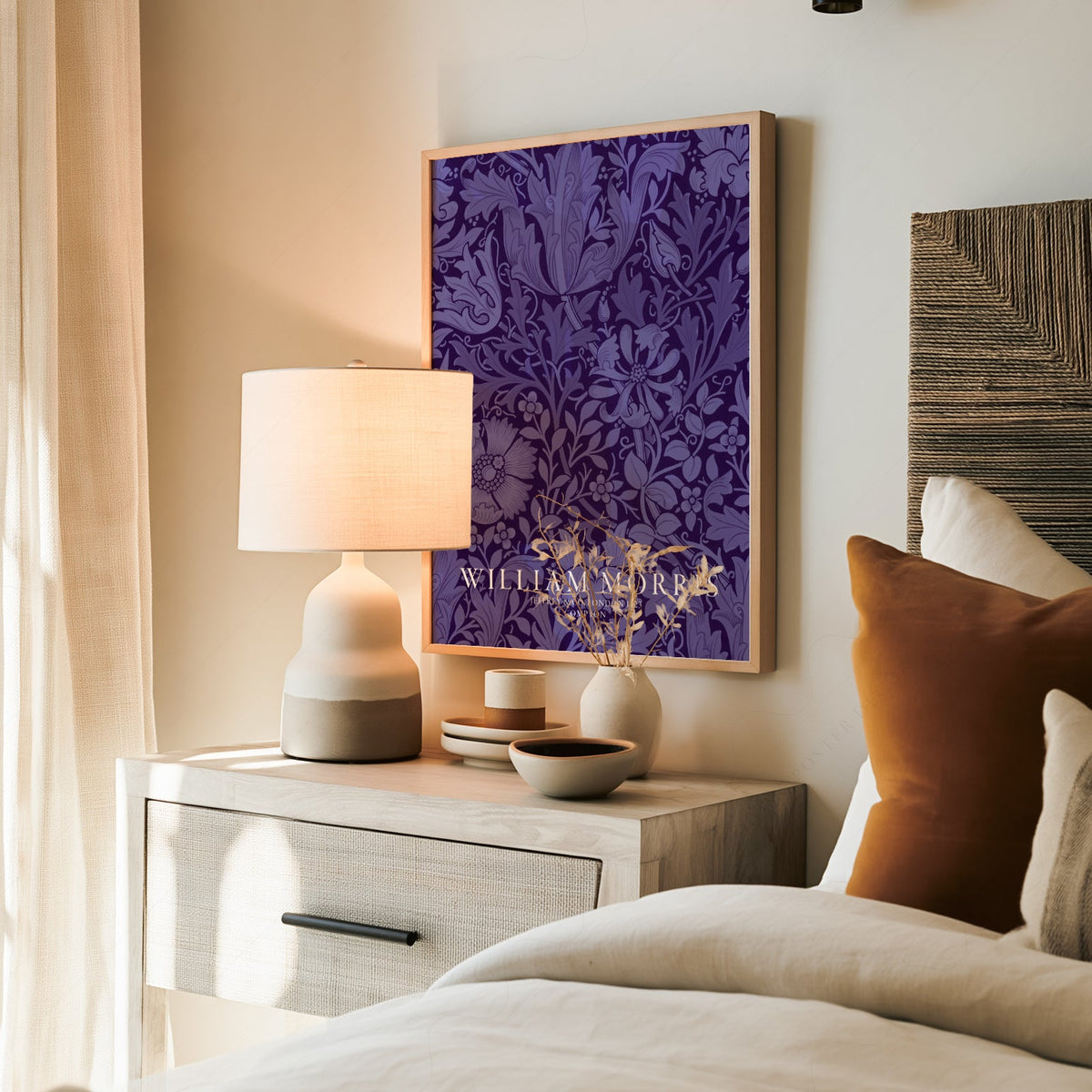 William Morris Compton Art Print – Purple Botanical Wall Art Poster