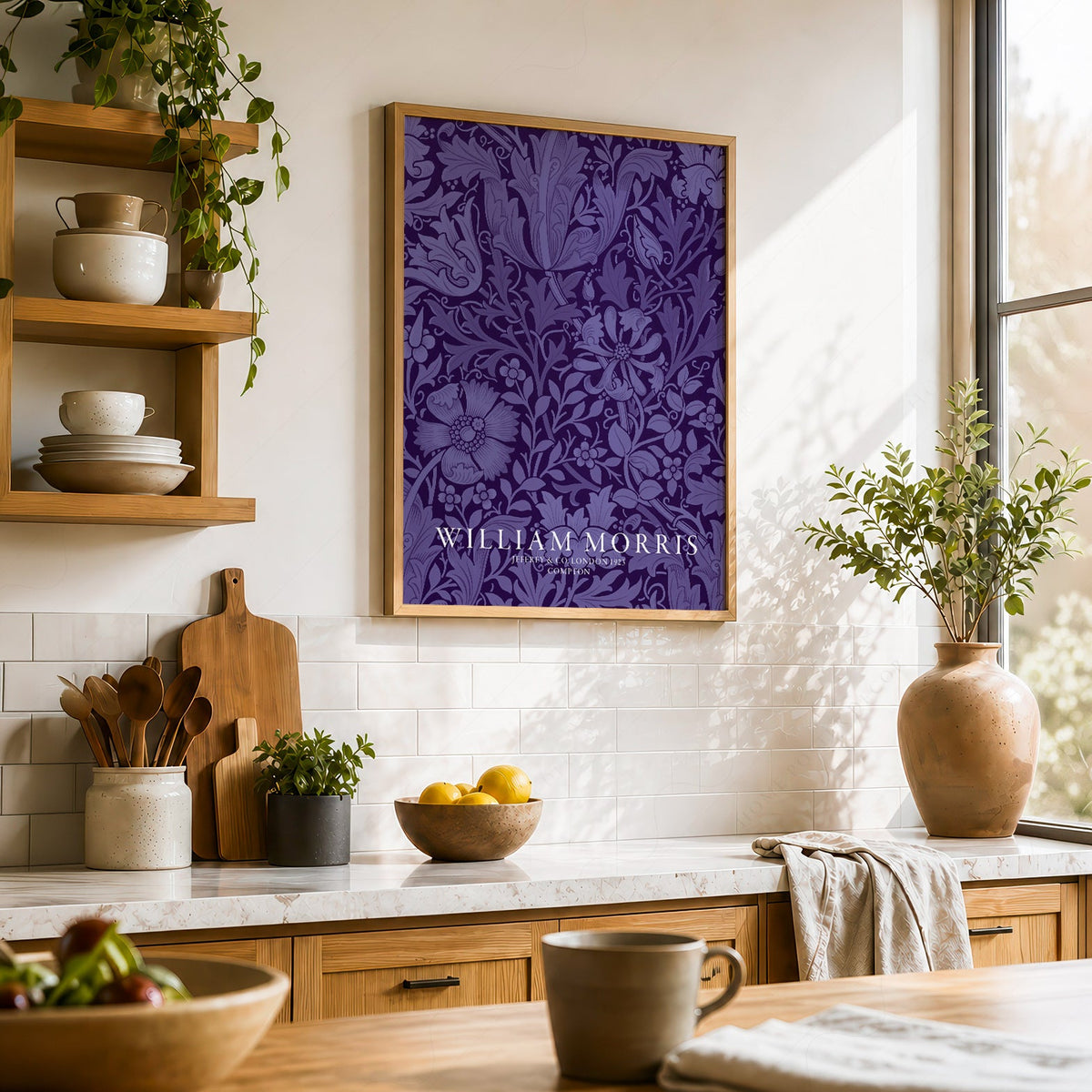 William Morris Compton Art Print – Purple Botanical Wall Art Poster