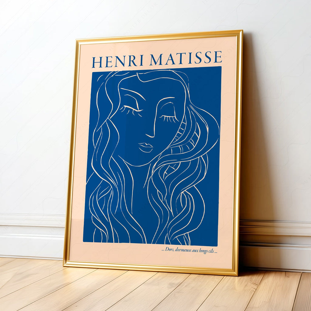 Henri Matisse Dors Dormeuse aux Longs Cils Art Print – Blue Line Art
