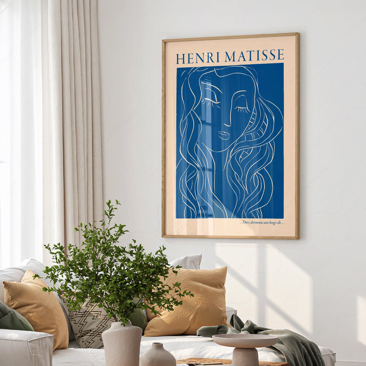 Henri Matisse Dors Dormeuse aux Longs Cils Art Print – Blue Line Art