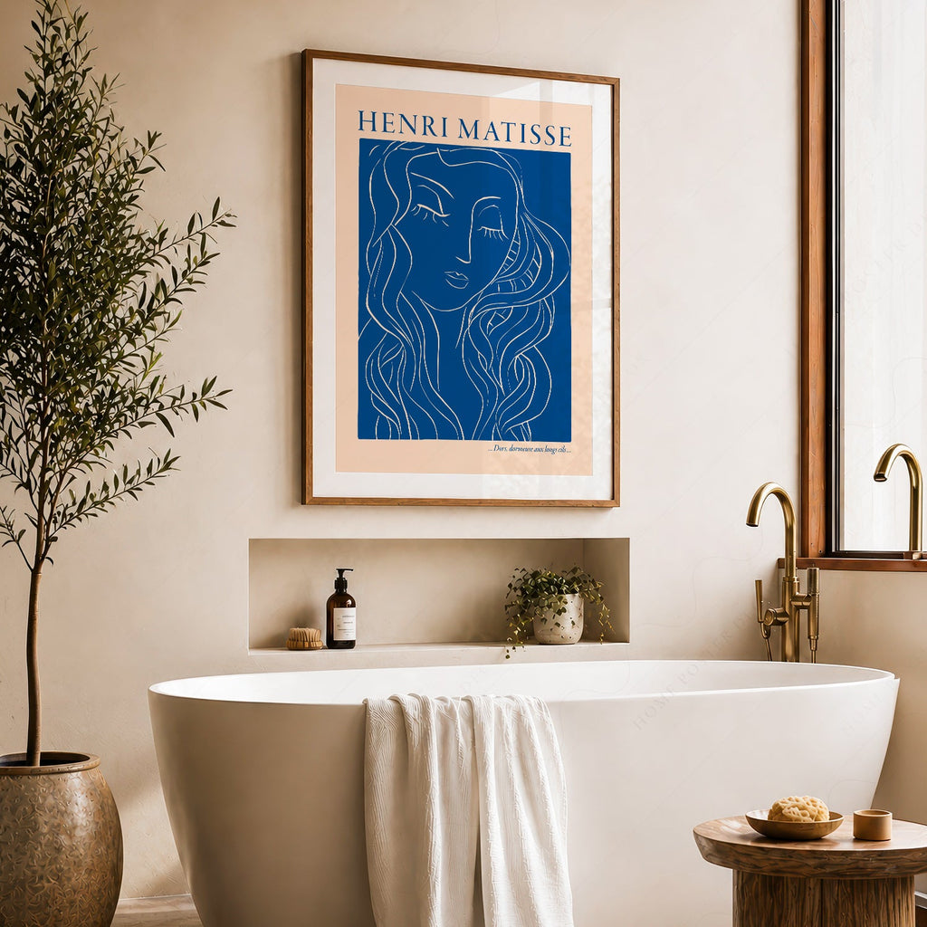 Henri Matisse Dors Dormeuse aux Longs Cils Art Print – Blue Line Art