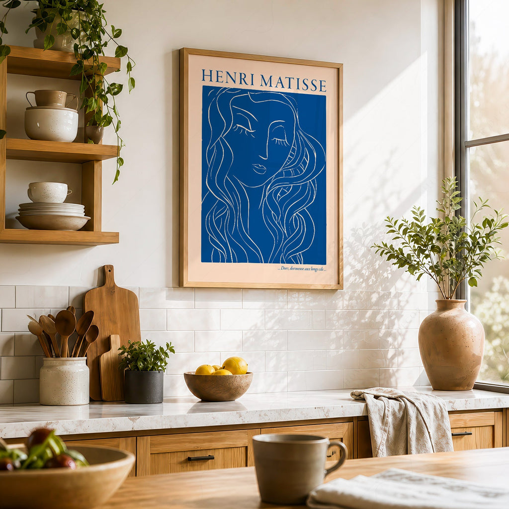 Henri Matisse Dors Dormeuse aux Longs Cils Art Print – Blue Line Art