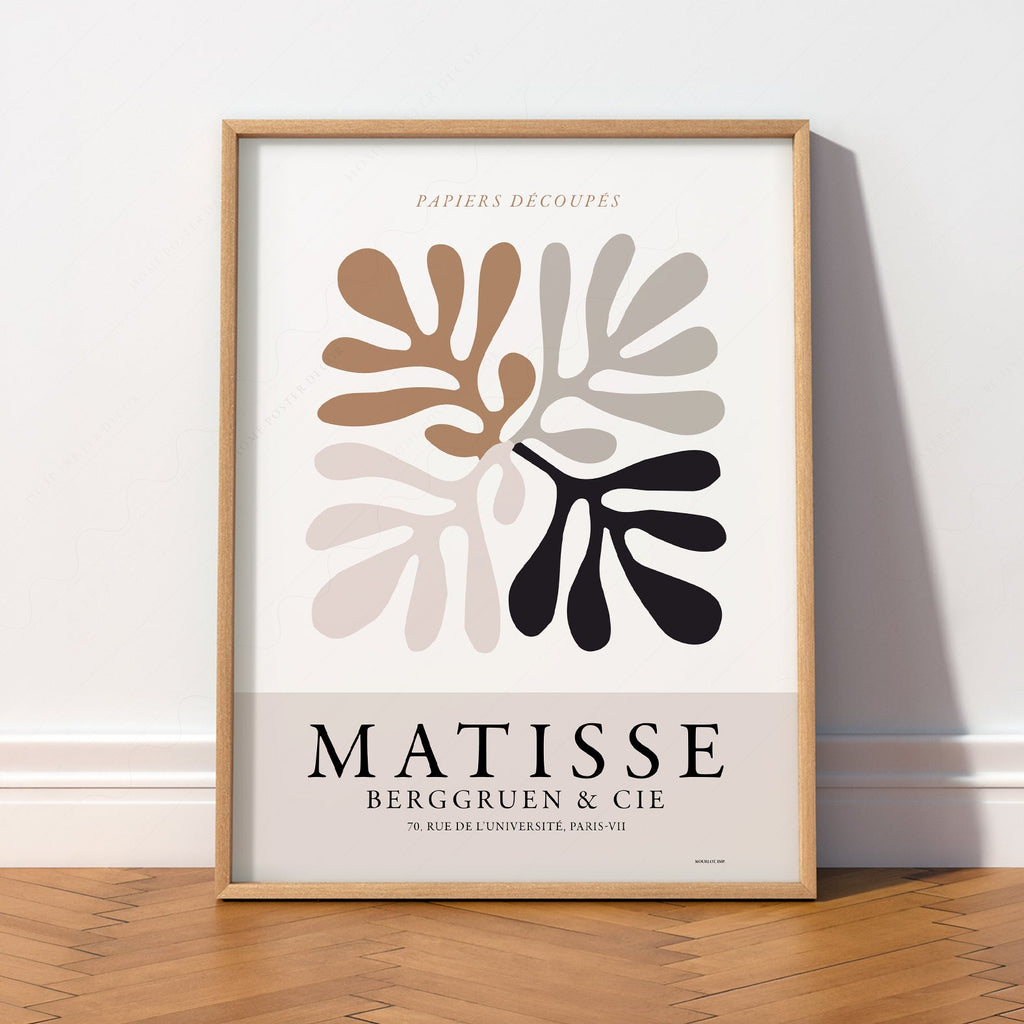 Henri Matisse Papiers Découpés Art Print – Neutral Leaf Wall Poster