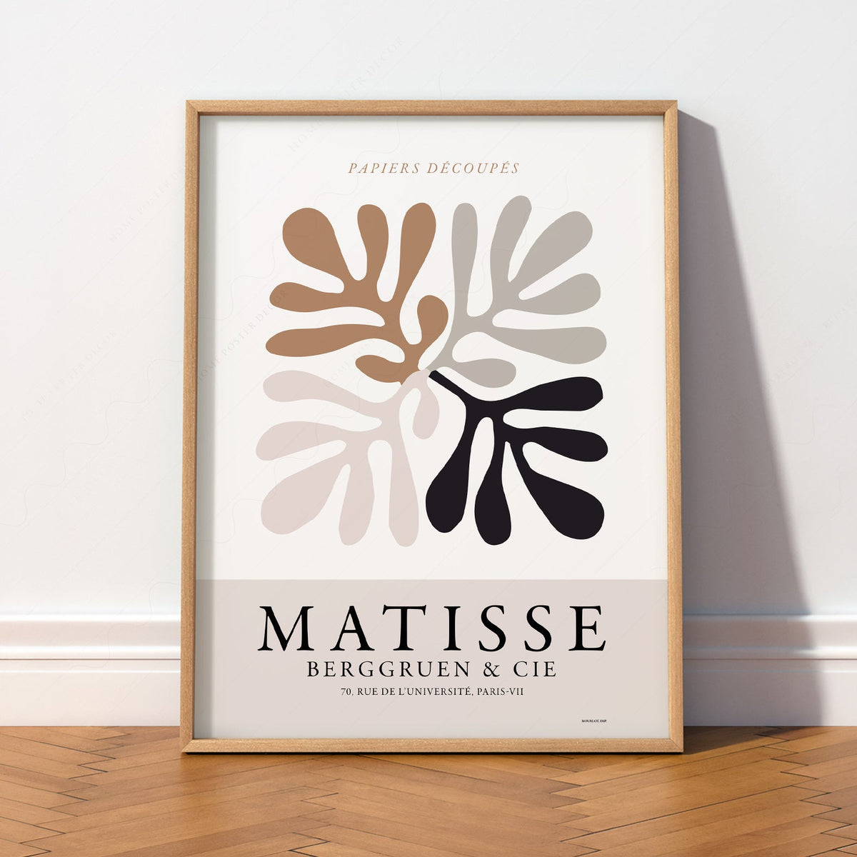 Henri Matisse Papiers Découpés Art Print – Neutral Leaf Wall Poster