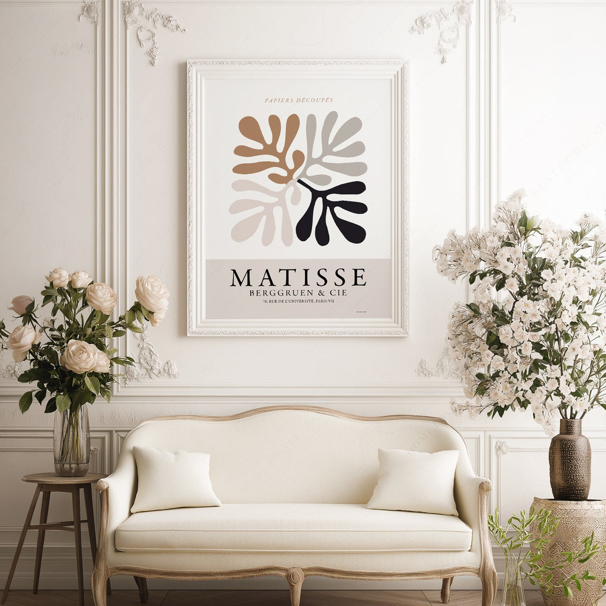 Henri Matisse Papiers Découpés Art Print – Neutral Leaf Wall Poster