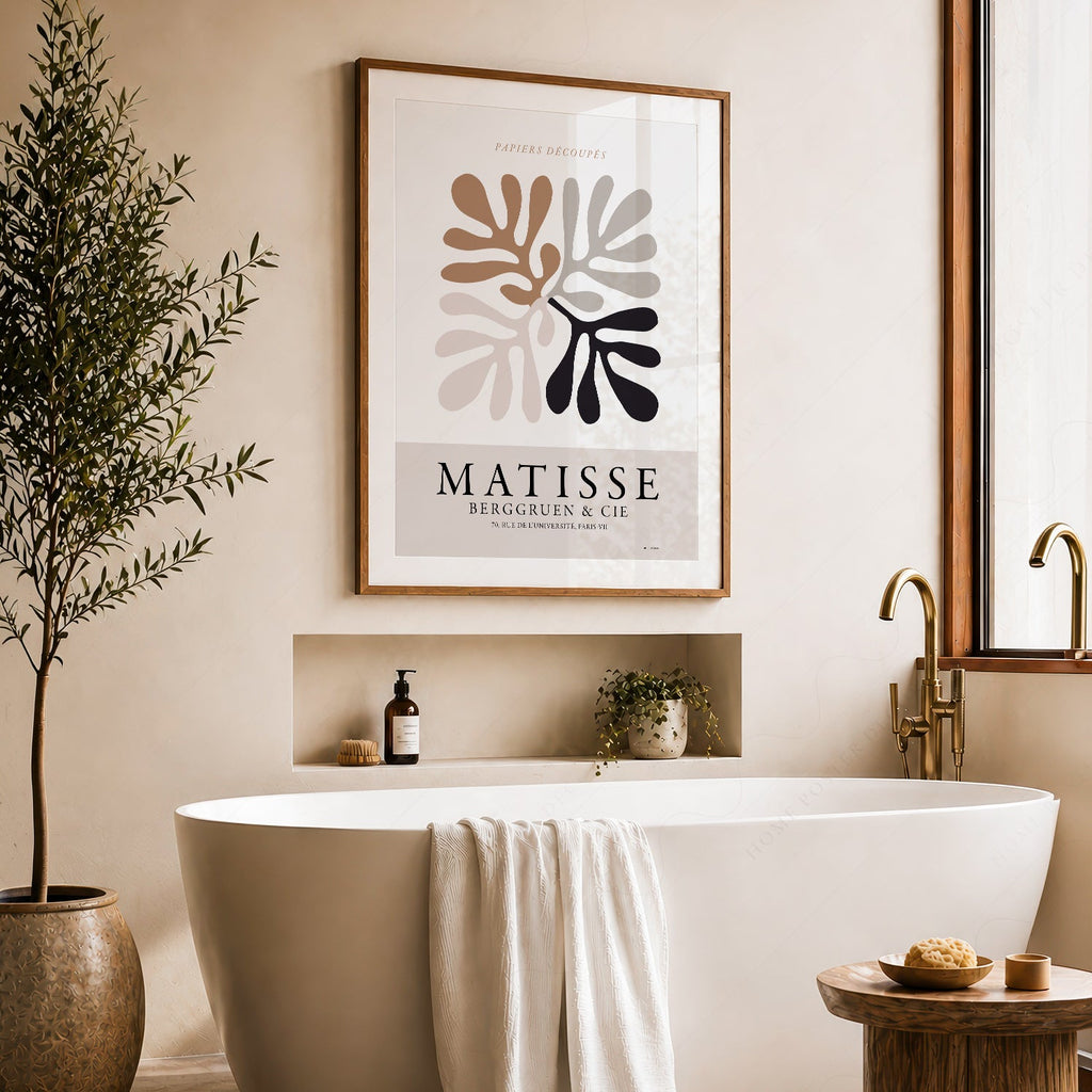 Henri Matisse Papiers Découpés Art Print – Neutral Leaf Wall Poster