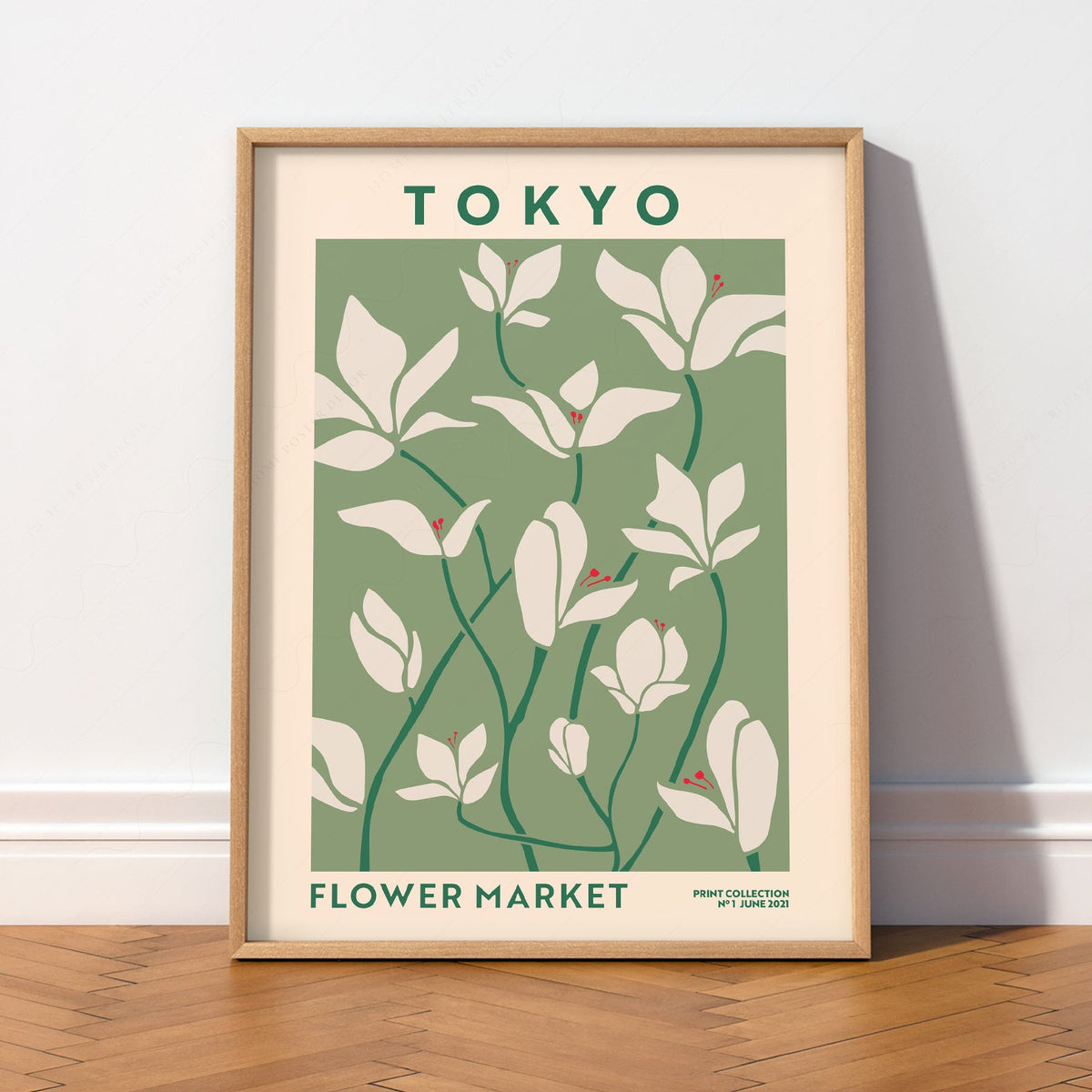 Tokyo Flower Market Print – Botanical Wall Art Poster for Modern Home