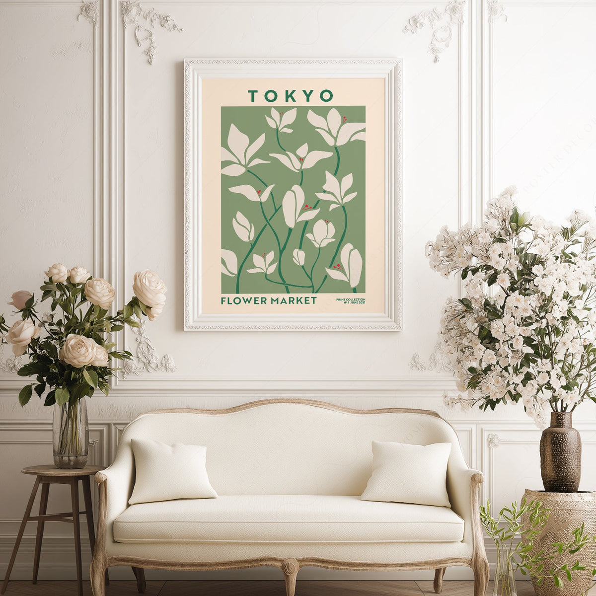 Tokyo Flower Market Print – Botanical Wall Art Poster for Modern Home