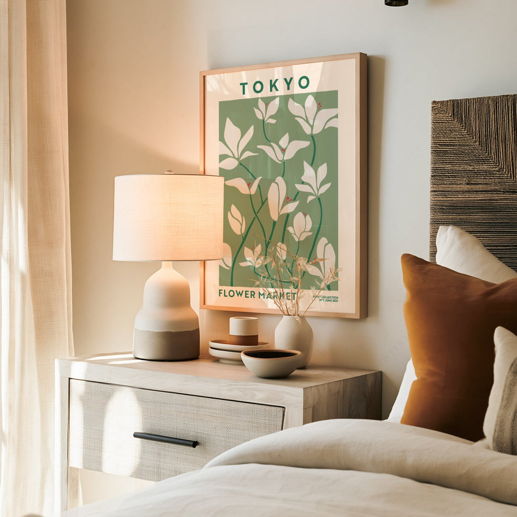 Tokyo Flower Market Print – Botanical Wall Art Poster for Modern Home