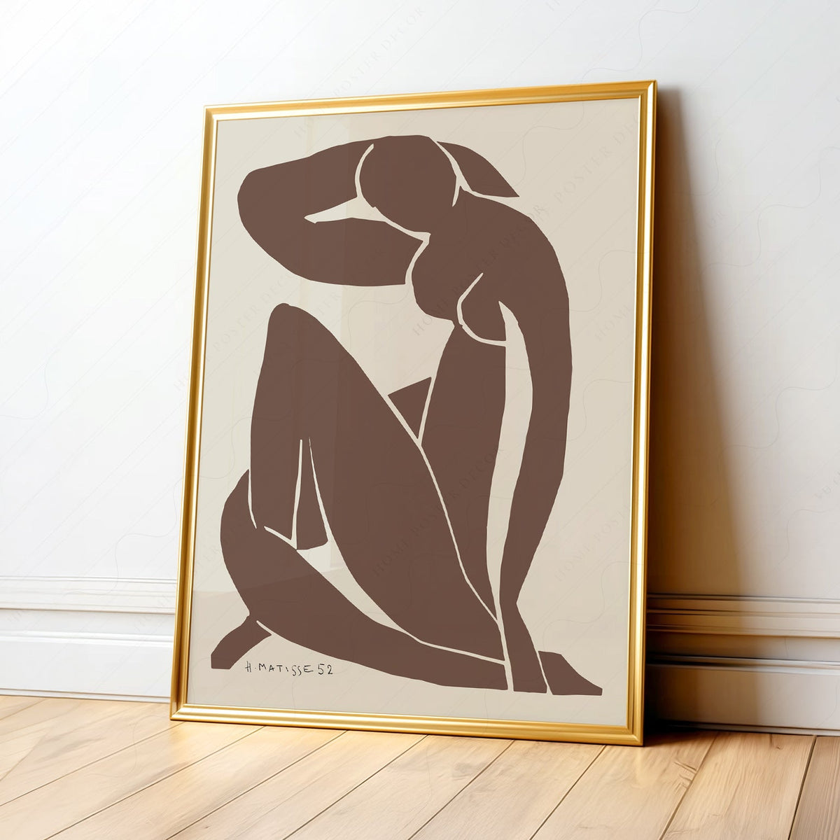 Henri Matisse Blue Nude Brown Art Print – Minimalist Modern Wall Decor