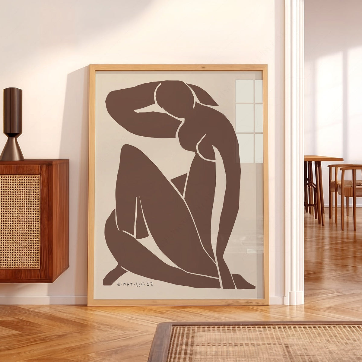 Henri Matisse Blue Nude Brown Art Print – Minimalist Modern Wall Decor