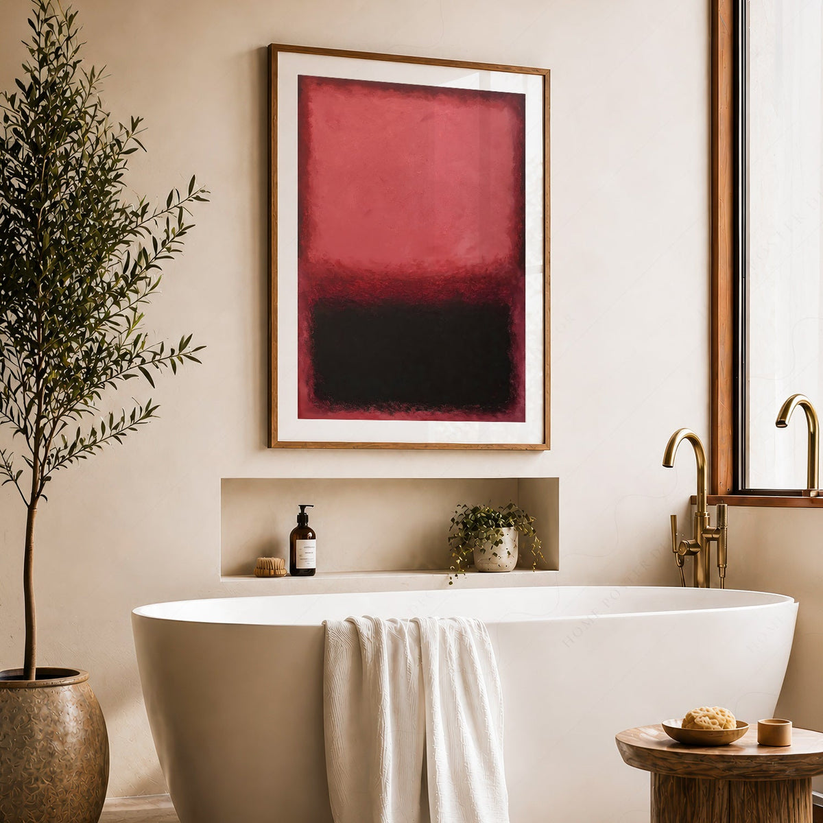 Mark Rothko Untitled Red and Black Art Print – Abstract Expressionist Poster