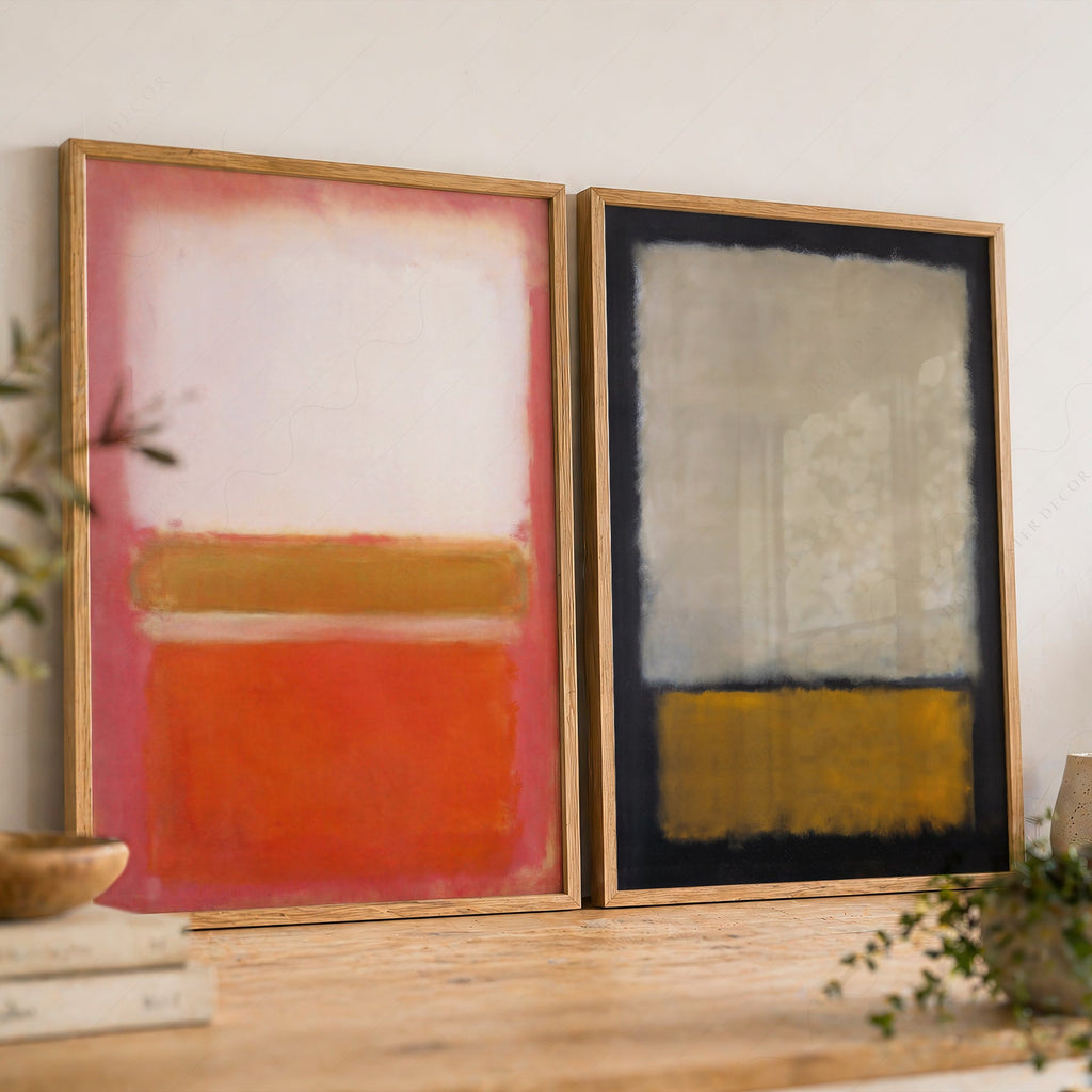 Mark Rothko Untitled Paintings Set of 2 Art Prints – Abstract Wall Art