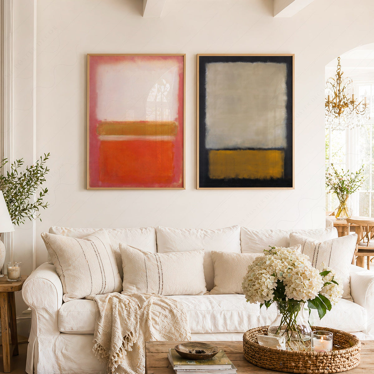 Mark Rothko Untitled Paintings Set of 2 Art Prints – Abstract Wall Art