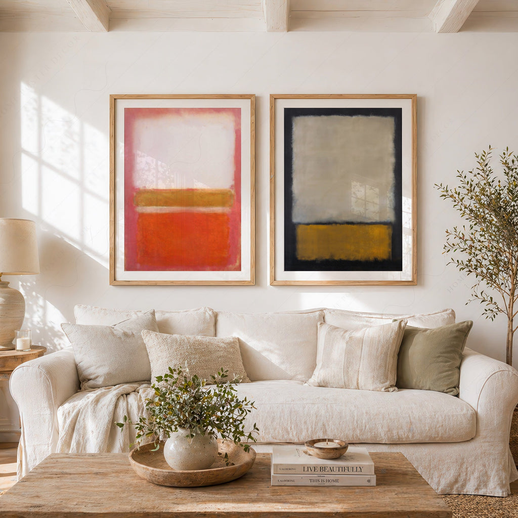 Mark Rothko Untitled Paintings Set of 2 Art Prints – Abstract Wall Art