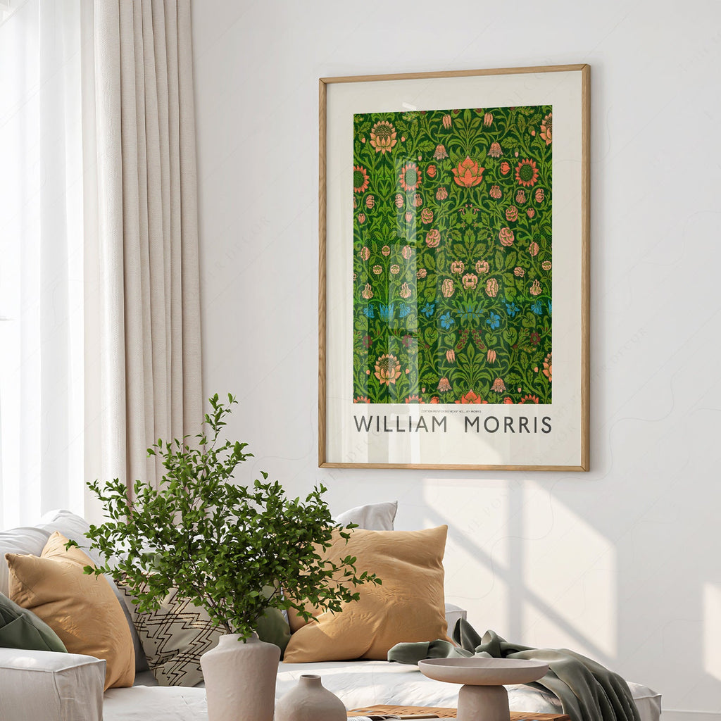 William Morris Violet and Columbine Art Print – Botanical Wall Decor