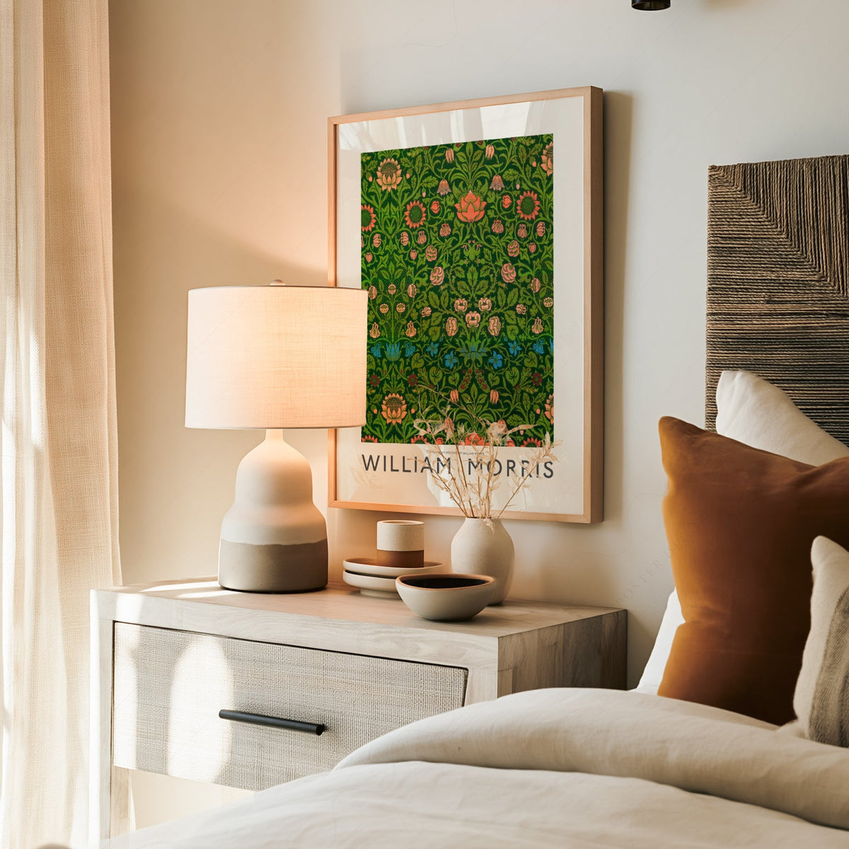 William Morris Violet and Columbine Art Print – Botanical Wall Decor