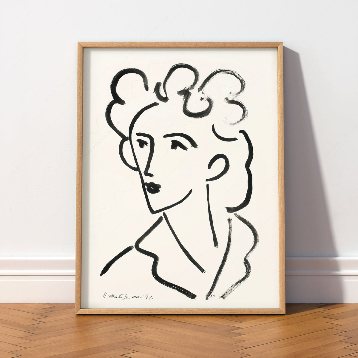 Henri Matisse Tete Marie Jose Art Print – Minimalist Line Drawing Poster