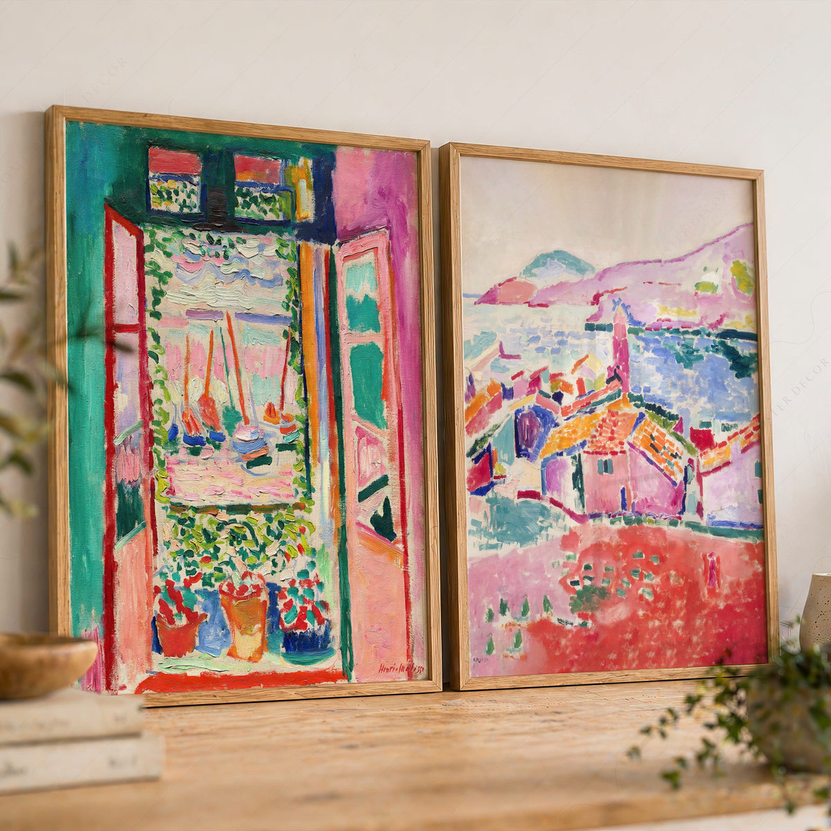 Henri Matisse Set of 2 Prints – The Open Window & View of Collioure