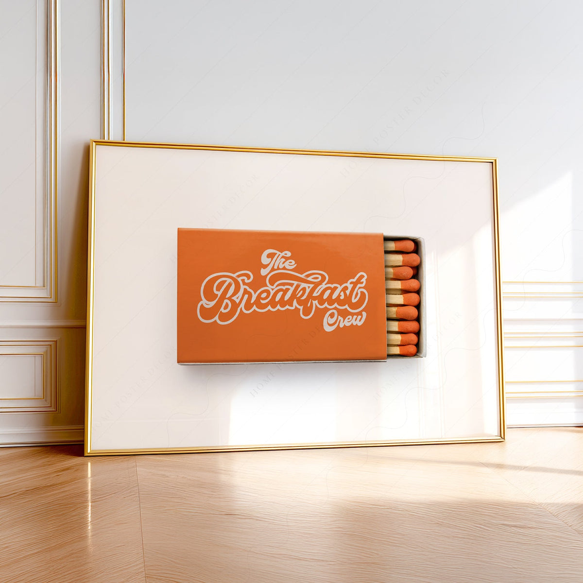 The Breakfast Crew Matchbox Print – Retro Kitchen Wall Art Poster