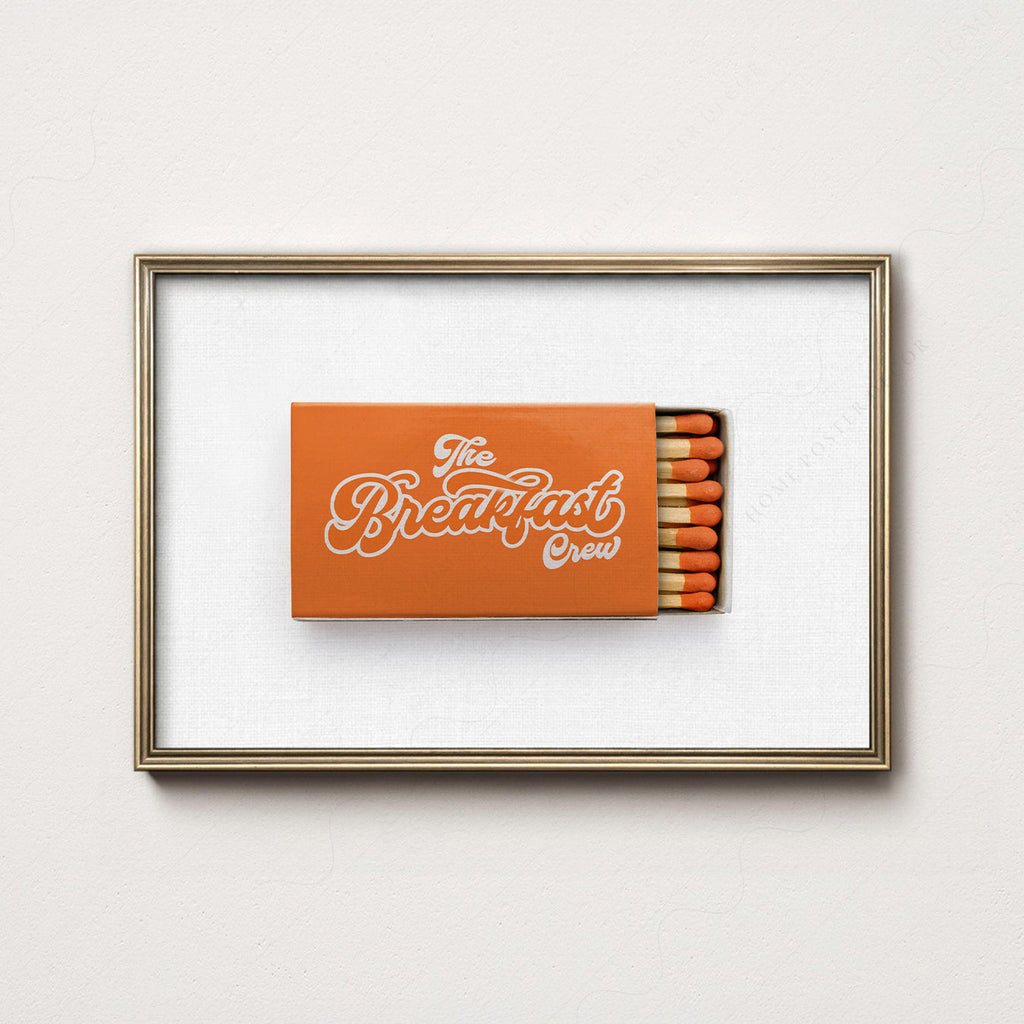 The Breakfast Crew Matchbox Print – Retro Kitchen Wall Art Poster