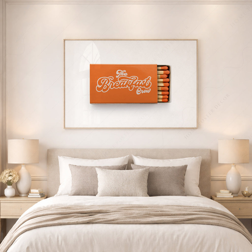 The Breakfast Crew Matchbox Print – Retro Kitchen Wall Art Poster