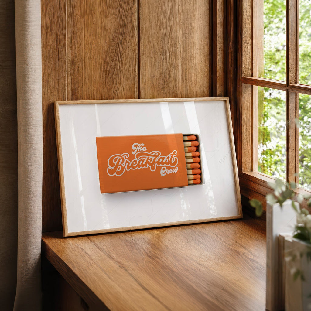 The Breakfast Crew Matchbox Print – Retro Kitchen Wall Art Poster