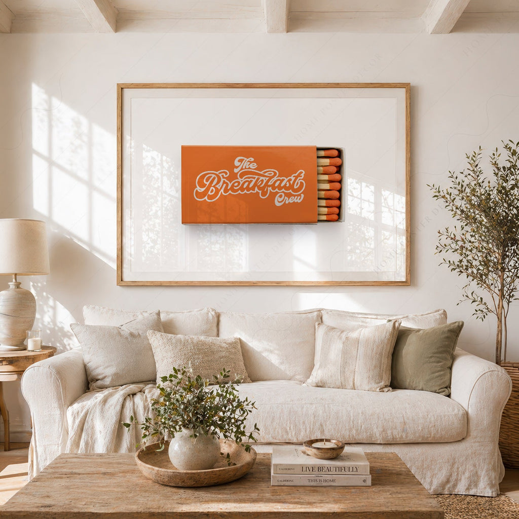 The Breakfast Crew Matchbox Print – Retro Kitchen Wall Art Poster