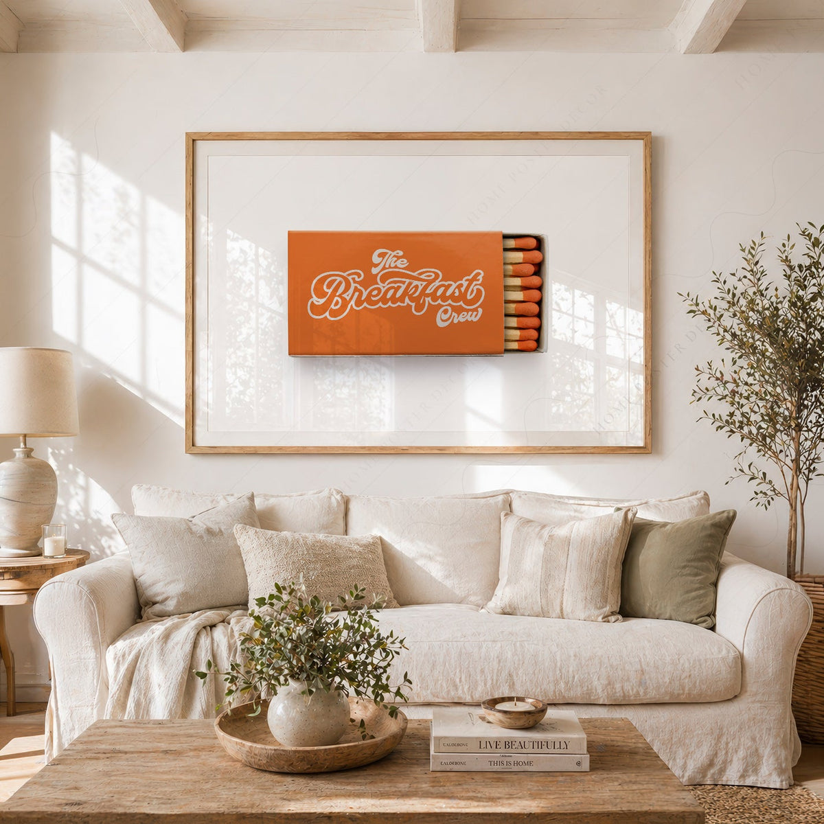 The Breakfast Crew Matchbox Print – Retro Kitchen Wall Art Poster