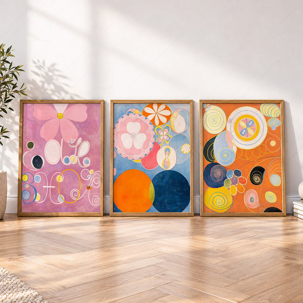 Hilma af Klint The Ten Largest Print Set of 3 – Abstract Wall Art