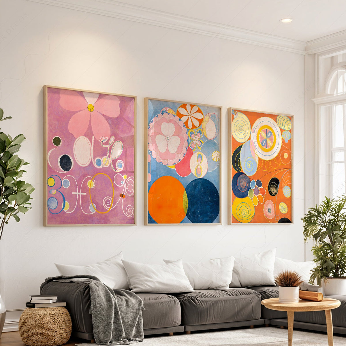 Hilma af Klint The Ten Largest Print Set of 3 – Abstract Wall Art