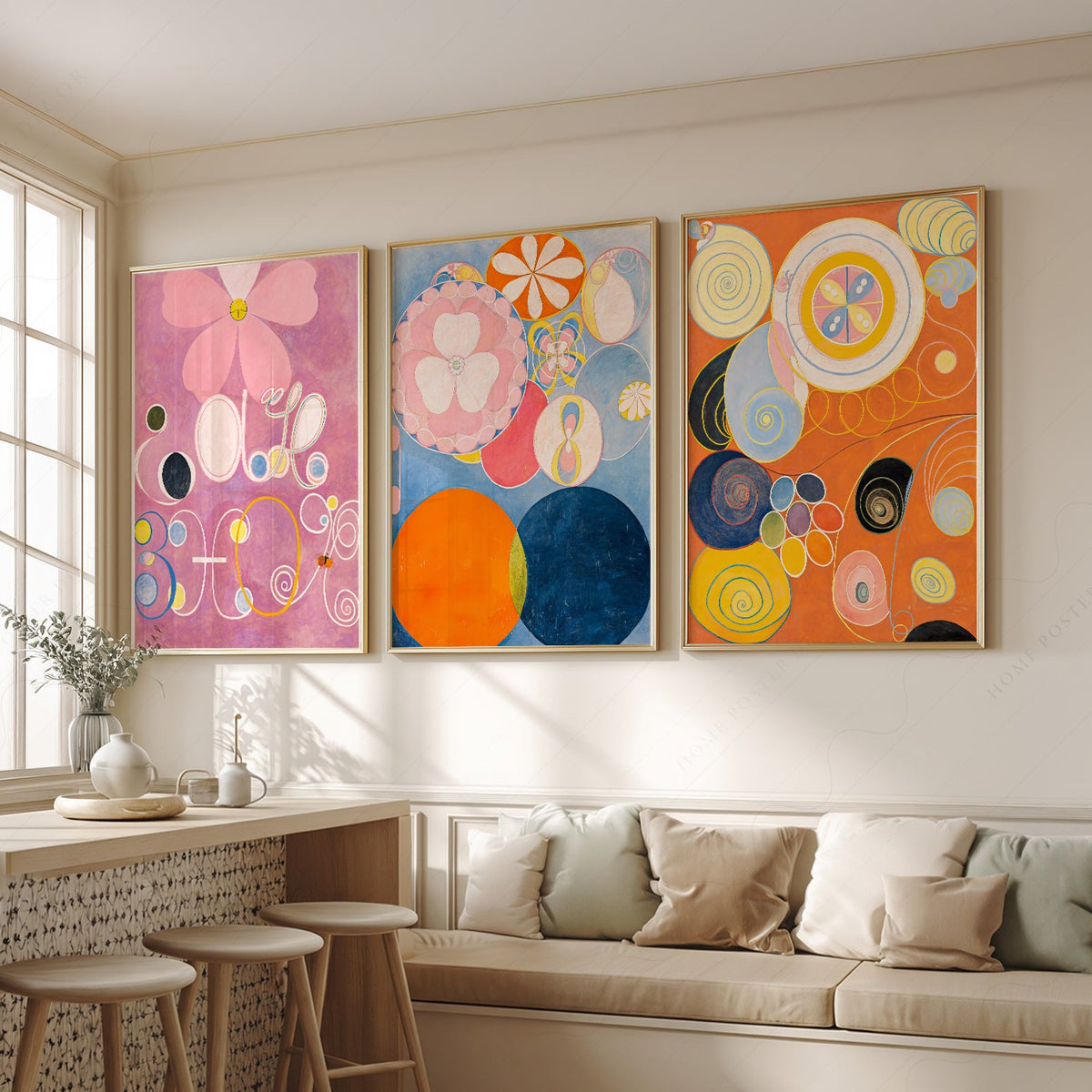 Hilma af Klint The Ten Largest Print Set of 3 – Abstract Wall Art