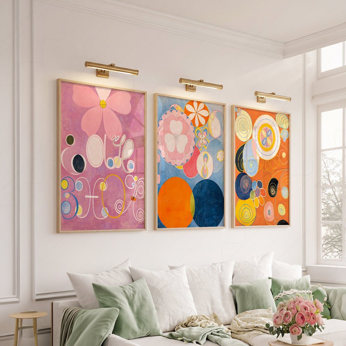 Hilma af Klint The Ten Largest Print Set of 3 – Abstract Wall Art