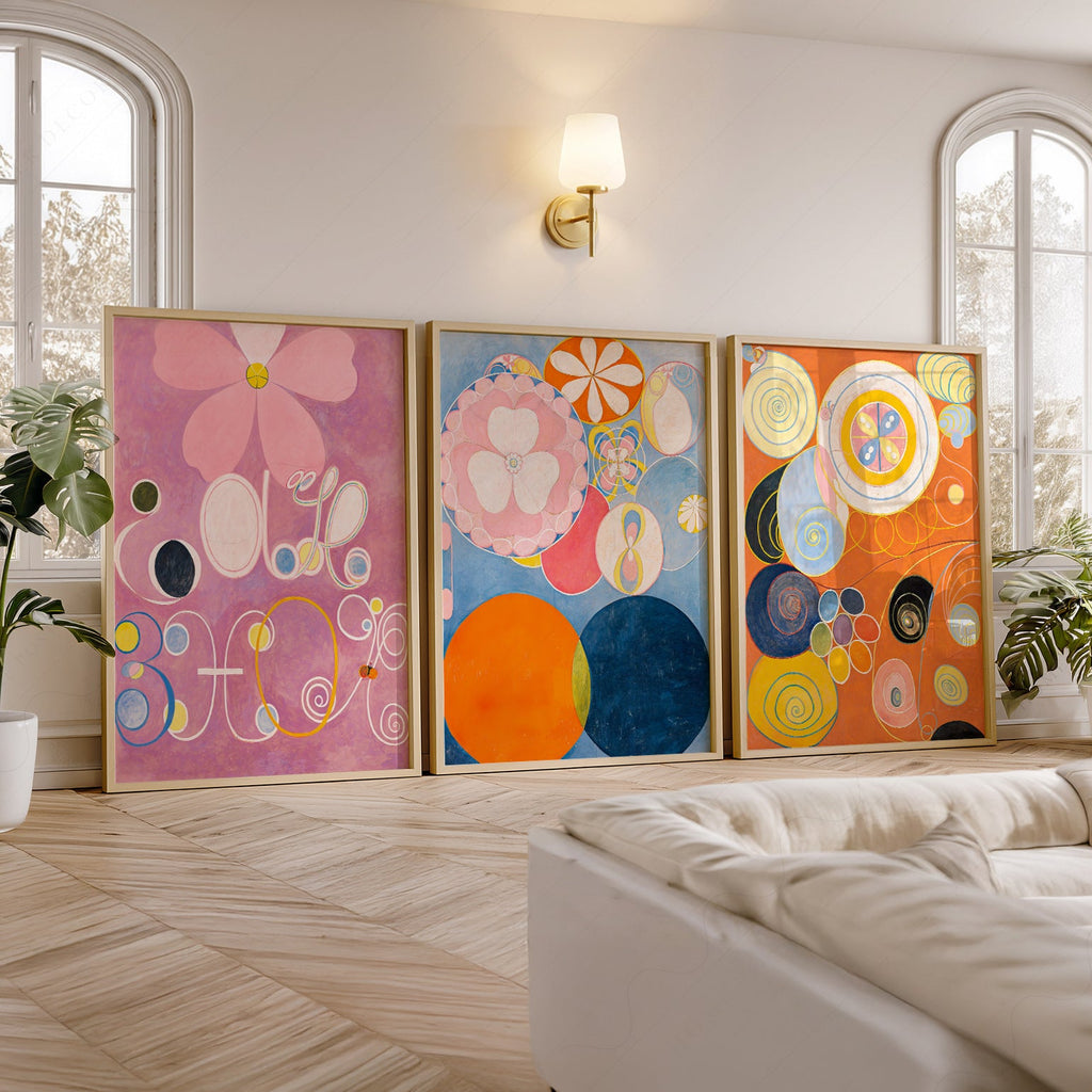 Hilma af Klint The Ten Largest Print Set of 3 – Abstract Wall Art
