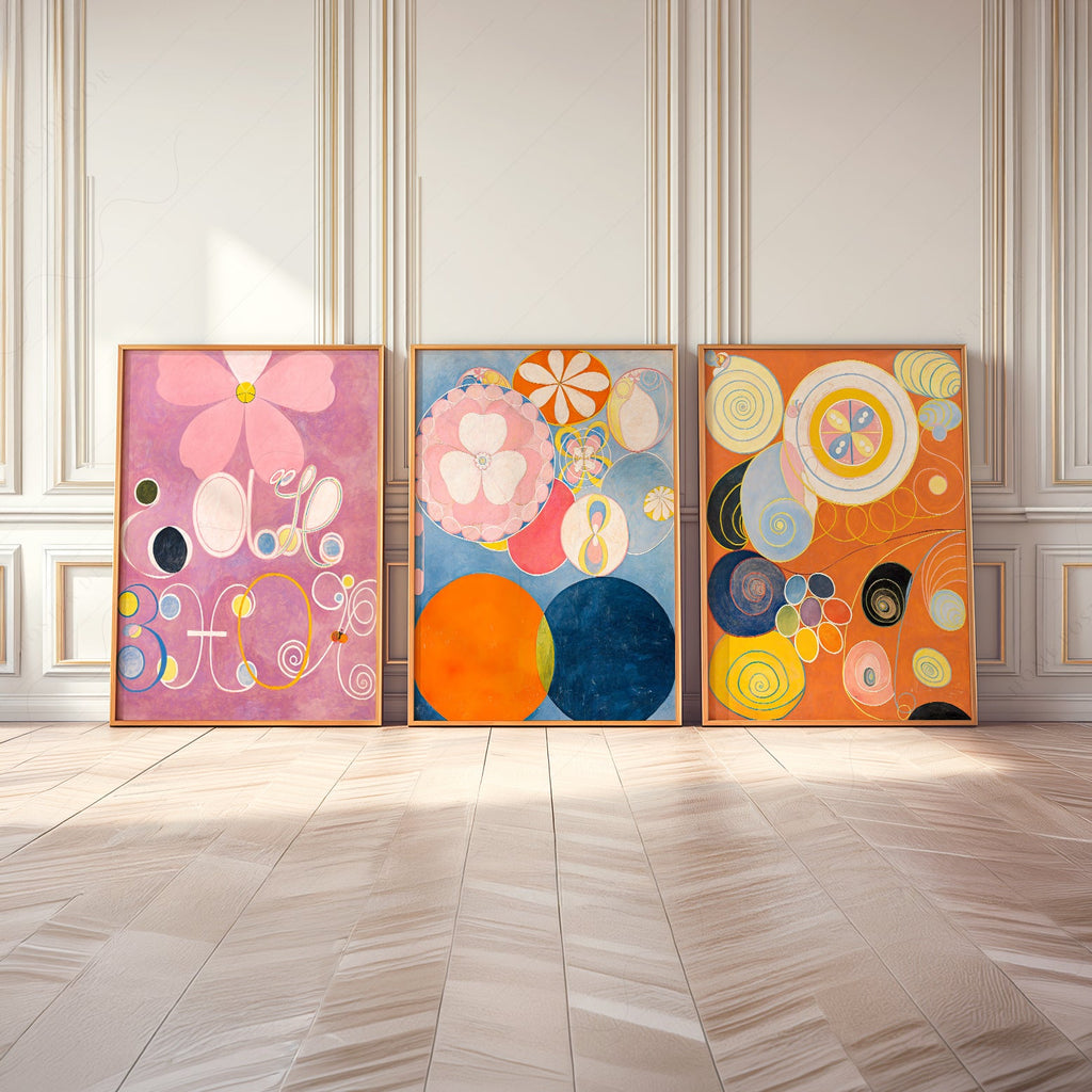 Hilma af Klint The Ten Largest Print Set of 3 – Abstract Wall Art
