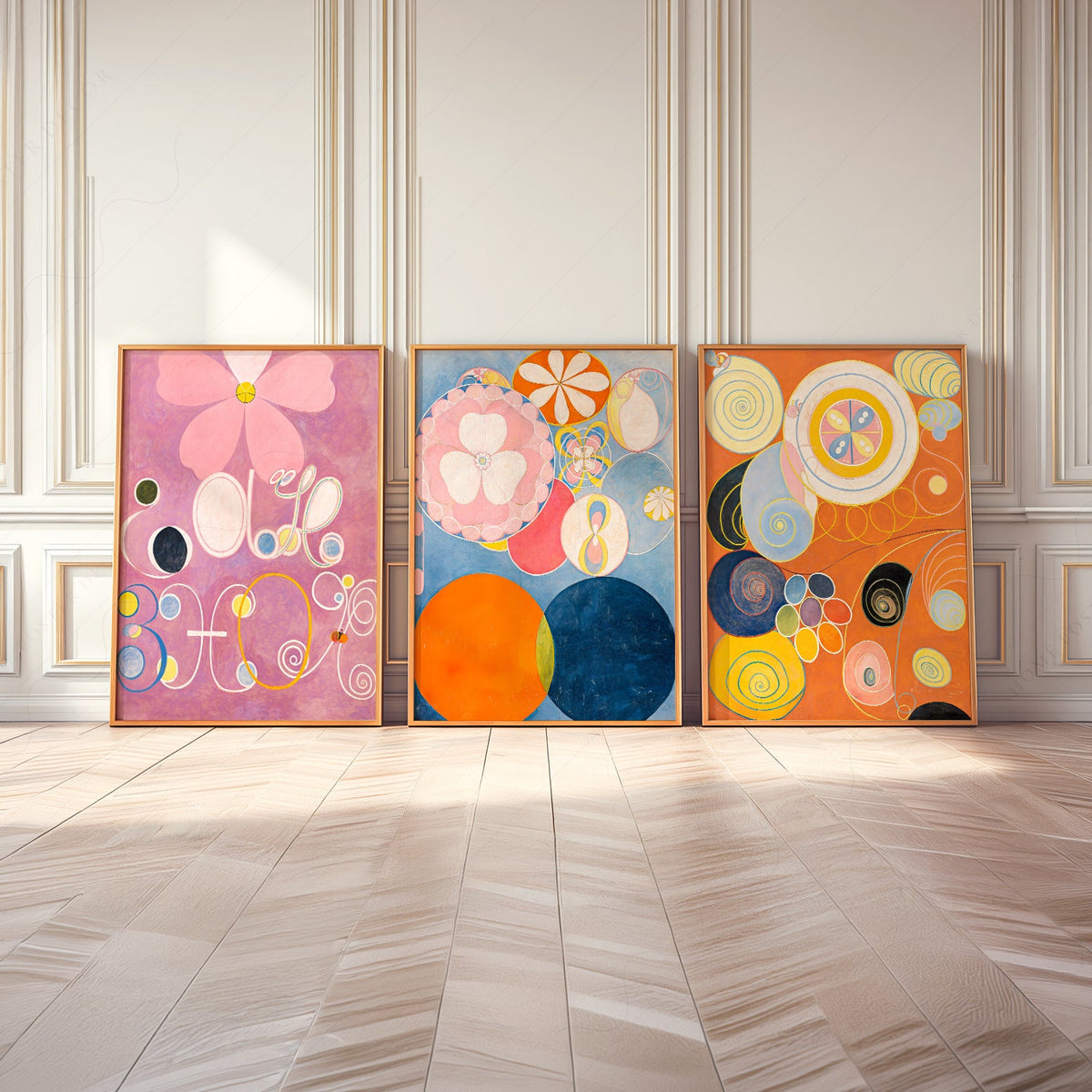 Hilma af Klint The Ten Largest Print Set of 3 – Abstract Wall Art