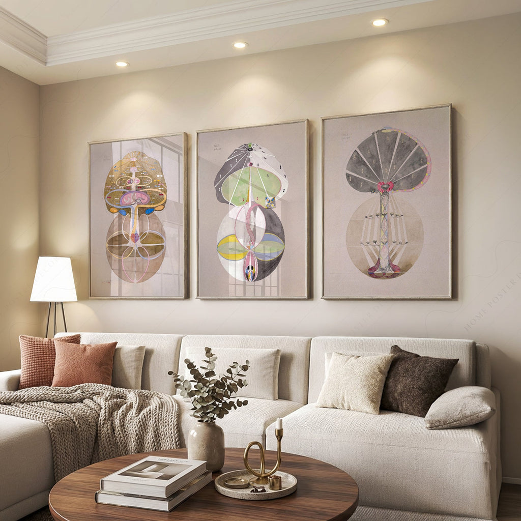 Hilma af Klint The Ten Largest Set of 3 Prints – Abstract Spiritual Art