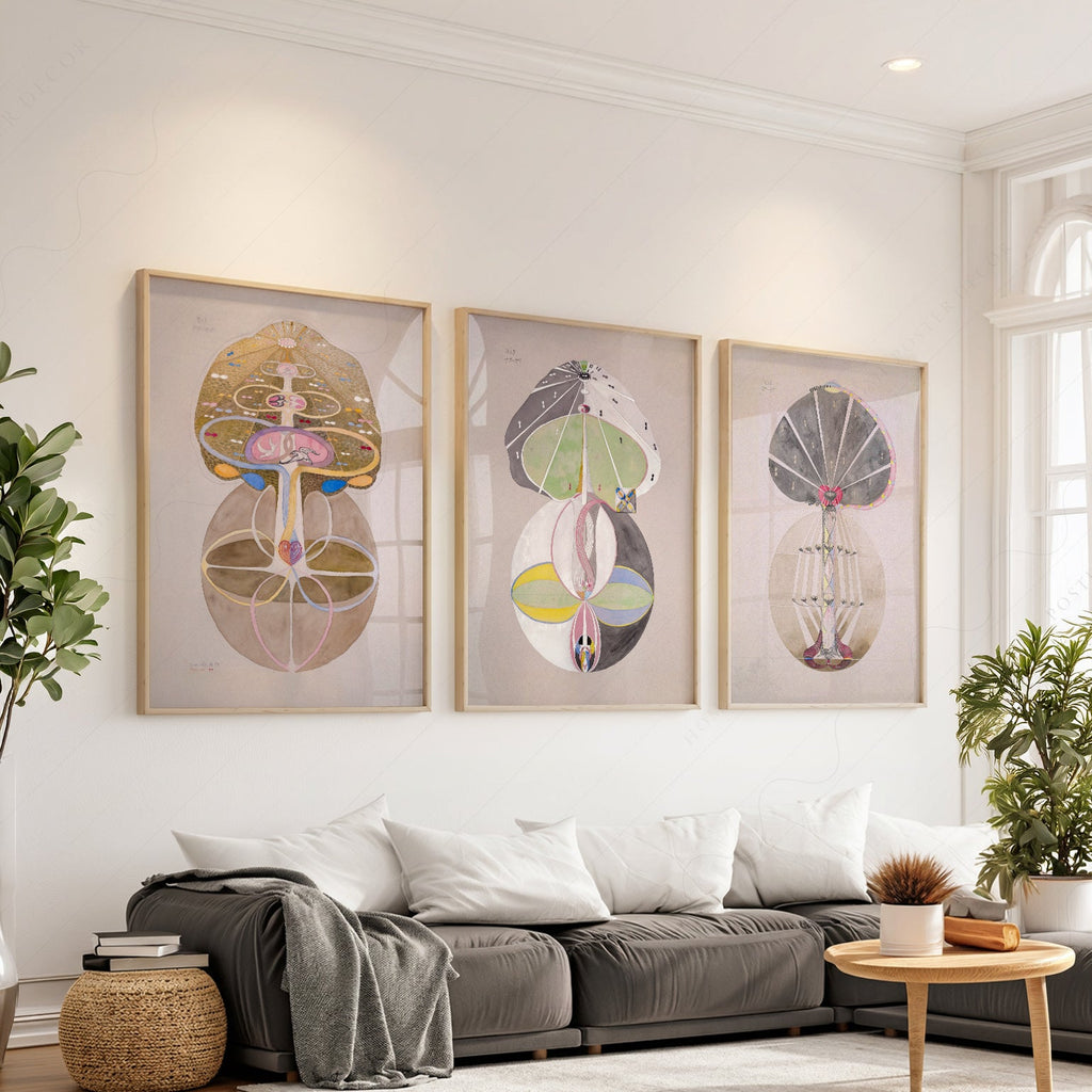 Hilma af Klint The Ten Largest Set of 3 Prints – Abstract Spiritual Art