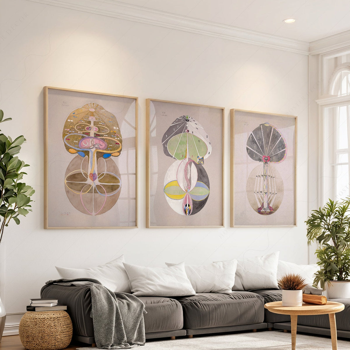 Hilma af Klint The Ten Largest Set of 3 Prints – Abstract Spiritual Art